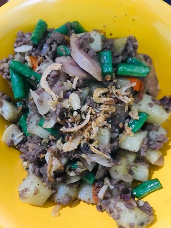 Cara Simple Membikin Resep  Oseng Daging Cincang Buncis Kentang yang Menggugah Selera, Sempurna