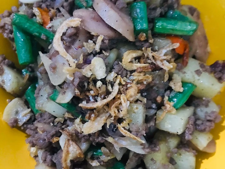 Cara Simple Menyiapkan Resep  Oseng Daging Cincang Buncis Kentang yang Bikin Ngiler, Lezat Sekali