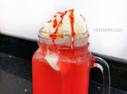 Gambar air strawberry susu