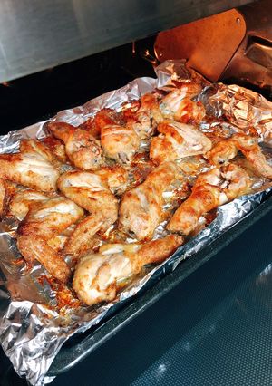 Hình của món Cánh đùi gà nướng bột Aji quick.