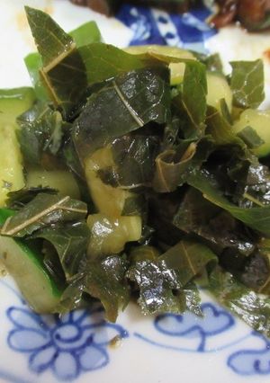 日式煮桑葉小黃瓜 的食譜成品照片