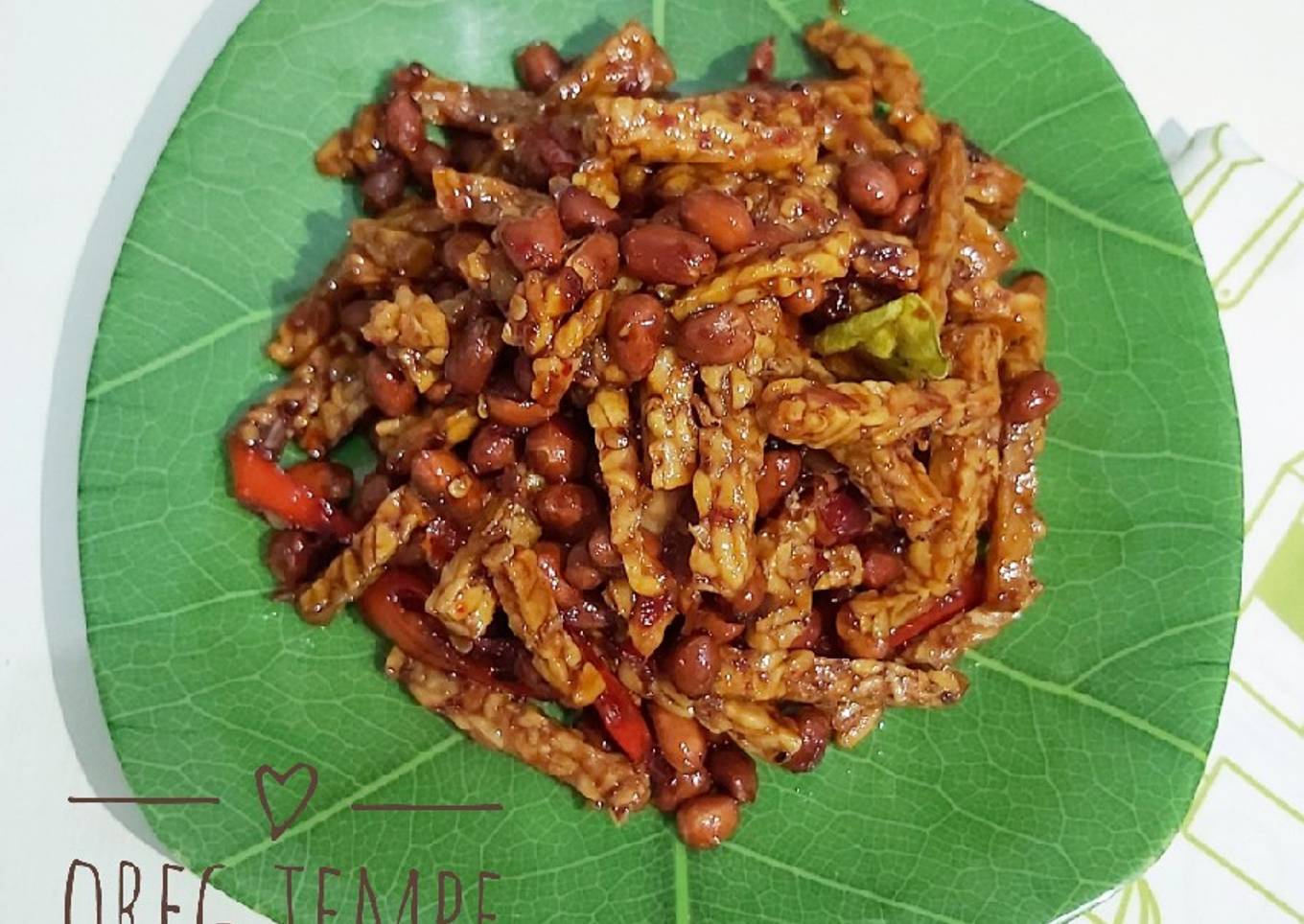 Oreg tempe kering pedas manis