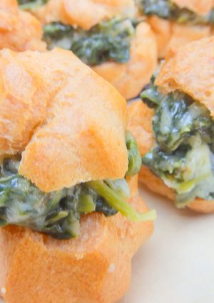 Una foto de Lionesas rellenas de espinacas gruyere y salmón