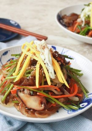 Foto resep Japchae Bihun goreng resep asli korea
