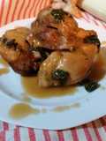 Pollo al porro e salsa di soia