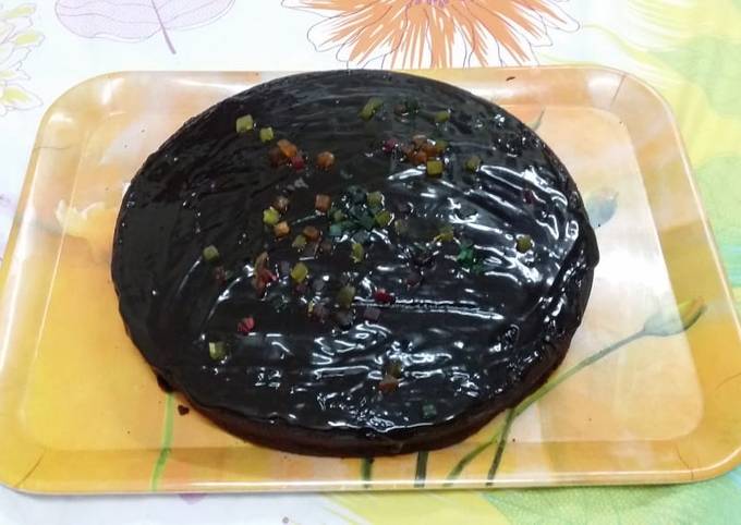 Recipe of Ultimate Chocolate, Orange and Tuti Fruiti Cake