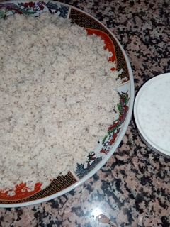 صورة لوصفة كسكس بزيت اركان مرفوق باللبن 😋