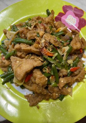 Foto resep Oseng tahu pong kacang panjang