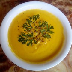 A picture of Pumpkin soup.