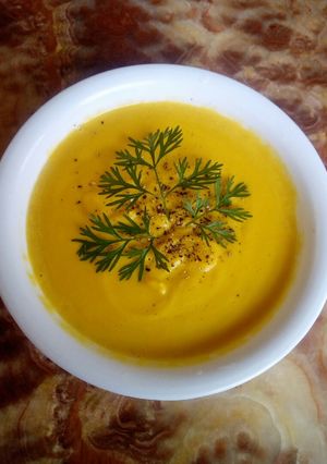 A picture of Pumpkin soup.
