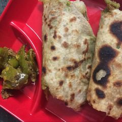 A picture of Leftover Allu methi ki sabji ka paratha.