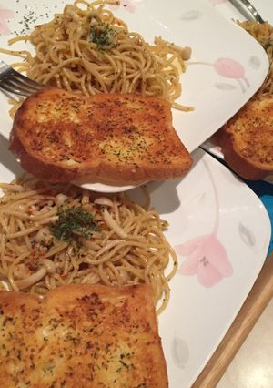 Foto resep Spaghetti Aglio Olio with mushrooms