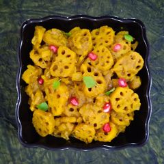 A picture of Kamal kakdi ki Sabzi.