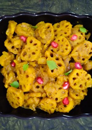 A picture of Kamal kakdi ki Sabzi.