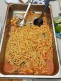 Espagueti con camarones