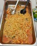 Espagueti con camarones