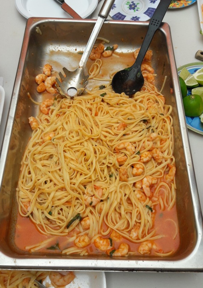 Una foto de Espagueti con camarones
