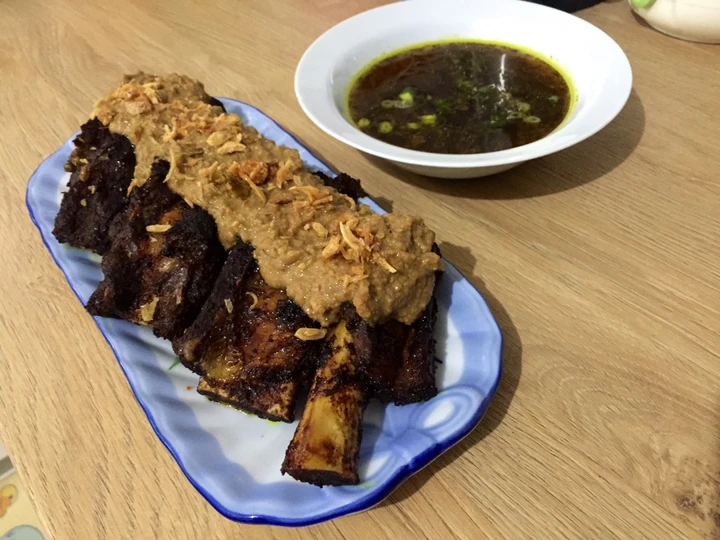 Cara Mudah Menyiapkan Resep Konro bakar bumbu kacang Anti Ribet, Enak Banget