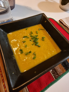 Una foto de Crema de zanahoria y champiñón