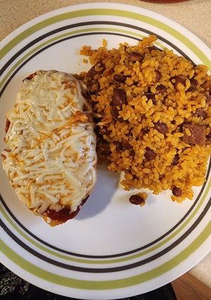 Una foto de Pechuga a la milanesa(a mi estilo)