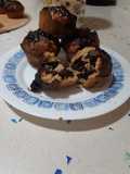 Muffins avena relleno choco fit