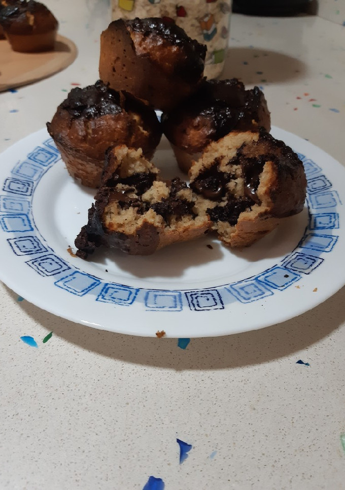 Una foto de Muffins avena relleno choco fit