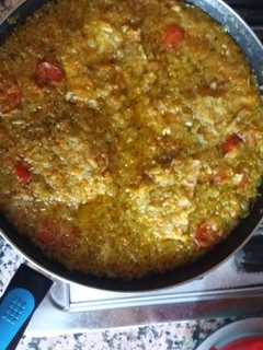 Una foto de Salmón con Verduritas