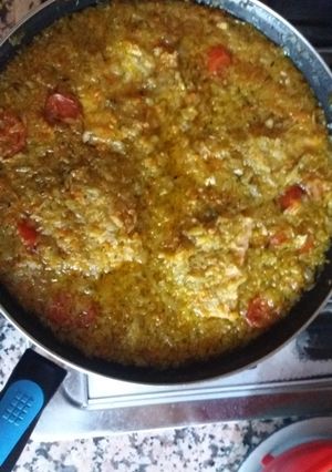 Una foto de Salmón con Verduritas