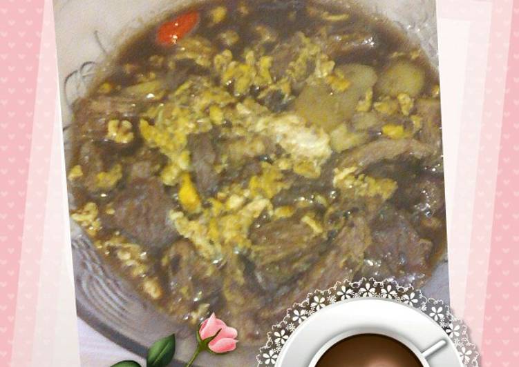 Tumis gule sapi telur
