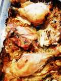 Pollo en repollo o puerro