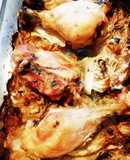 Pollo en repollo o puerro