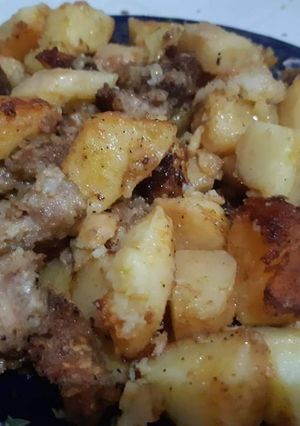 صورة لوصفة طبق بطاطا بالكفتة