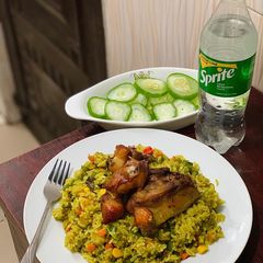 Veggies jollof rice A picture of Veggies jollof rice.