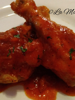 Una foto de Pollo al vino moscatel