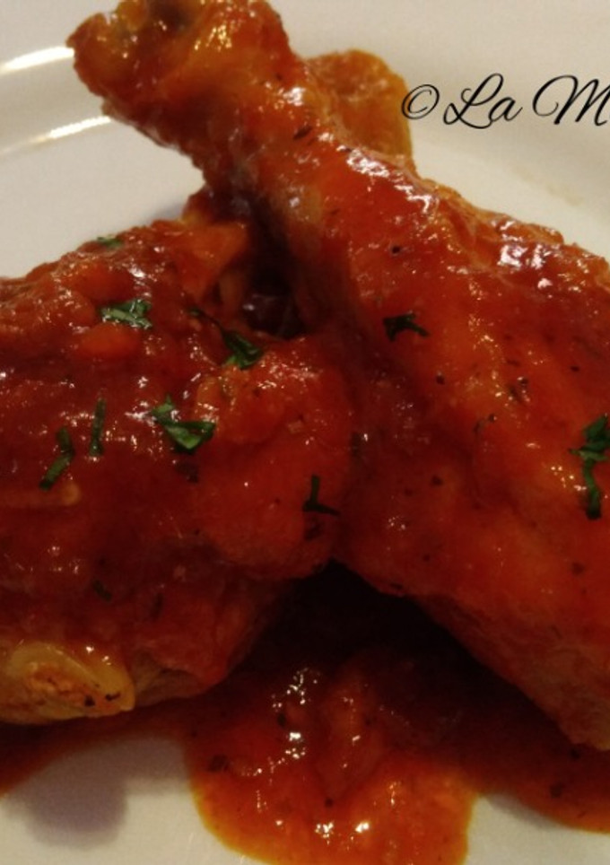 Una foto de Pollo al vino moscatel