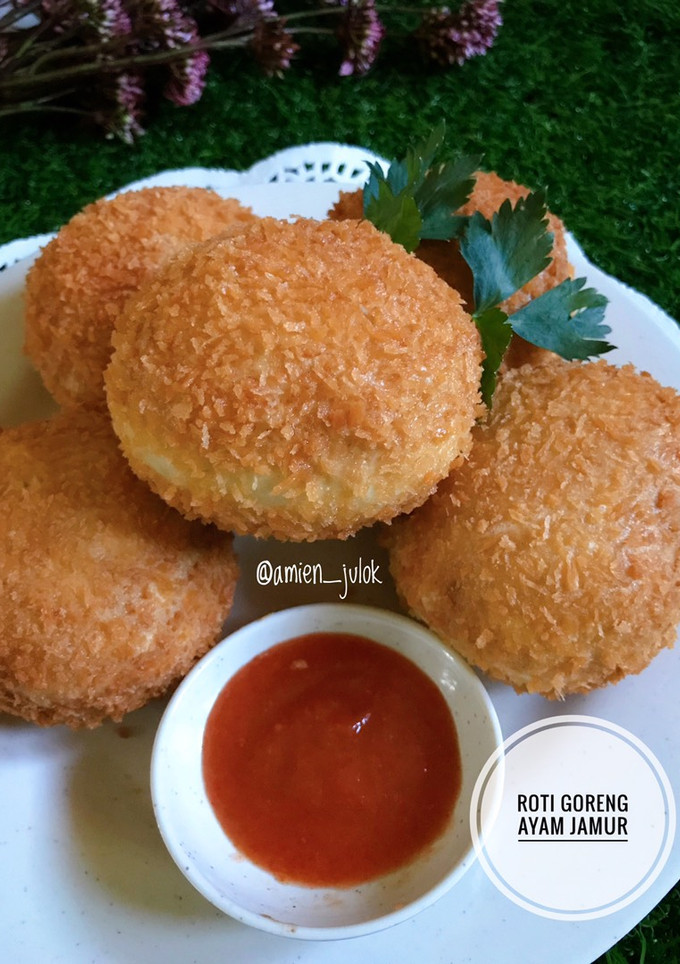 Foto resep Roti Goreng Ayam Jamur