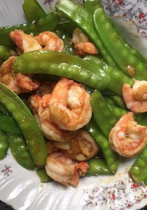 รูปของ ถั่วลันเตาผัดกุ้ง