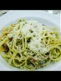 Pasta carbonara de aguacate o palta