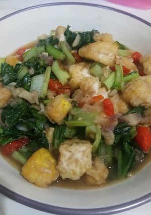 Foto resep Pakcoy tahu tepung goreng pedas