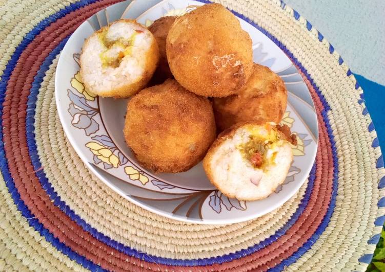 Steps to Prepare Speedy Stuffed Golden Yam Ball&#39;s