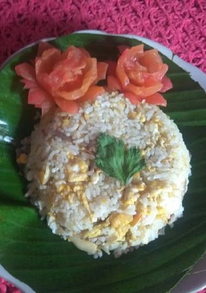 Foto resep Nasi goreng putih dan telur