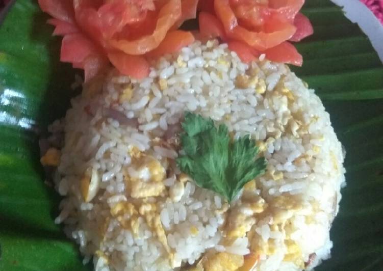 Resep Nasi goreng putih dan telur Anti Gagal