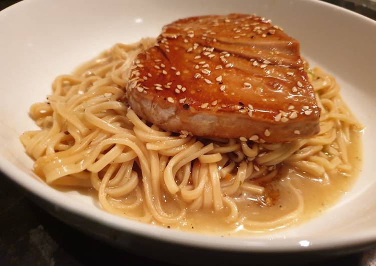 Steps to Make Ultimate Teriyaki tuna noodles