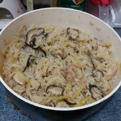 A picture of Nasi Liwet ayam,jamur..