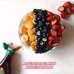 A picture of Mini Fluffy Berry Blast Pancakes.