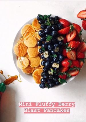 A picture of Mini Fluffy Berry Blast Pancakes.