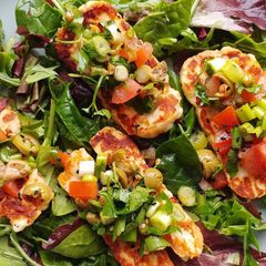 A picture of Grilled Halloumi Bruschetta ❤️.