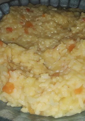 Una foto de Risotto de arroz con verduras (Fácil y económico)
