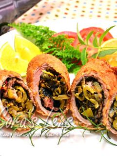 【四季甘霞色】酸菜豬排捲 的食譜成品照片