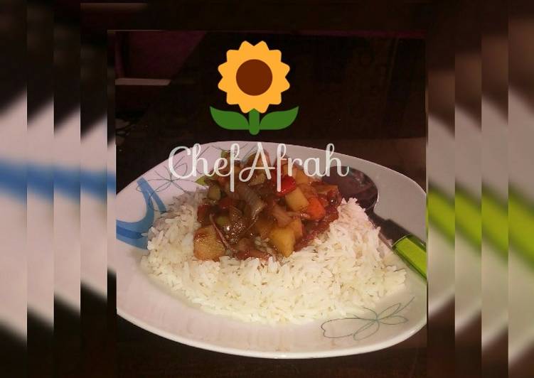 Recipe of Super Quick Homemade White rice and potatoes sauce Cooking Basics for Beginners